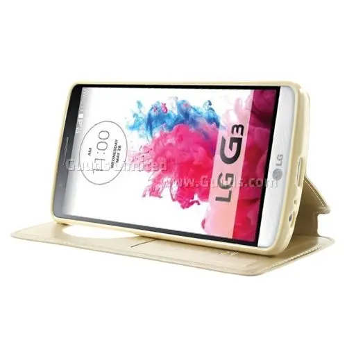 Roar Korea Noble Quick Circle Leather Flip Cover for LG G3 D850 D855 LS990 - Champagne