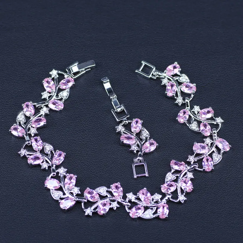 Большие Квадратные Серебряные кольца 925 модные ювелирные изделия браслеты для женщин многоцветные кубические циркония ювелирные изделия для женщин - Окраска металла: Bracelets