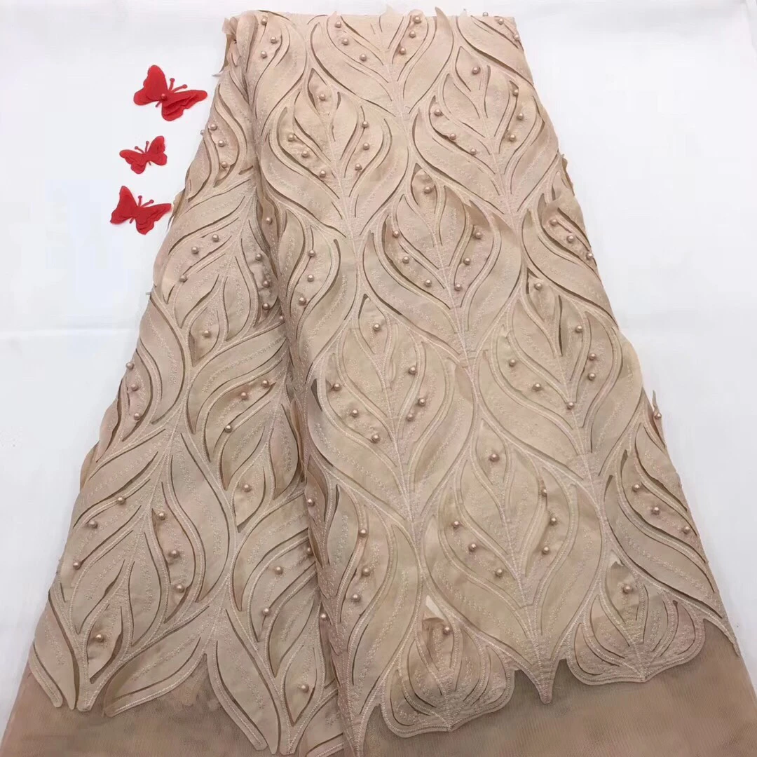 Нигерийский шифоновый кружевной материал, текстиль Золотой, 2018 последняя африканская кружевная ткань FJ2829