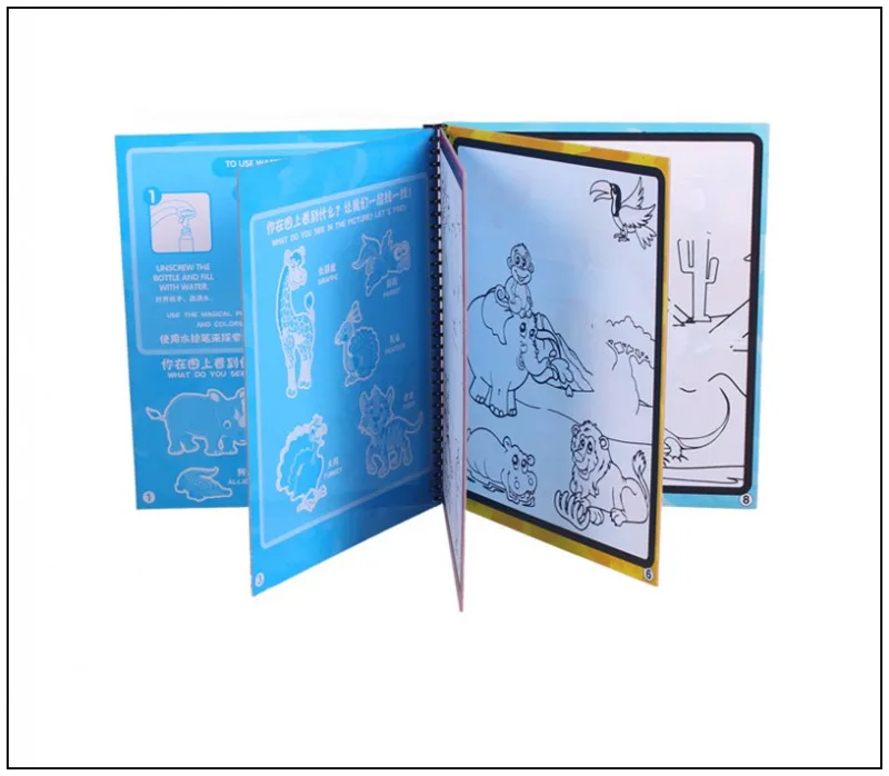 Магия воды Рисунок детские книги с ручкой Обучающие игрушки детские картинки с животными написание, Рисунок ткани детские книги доска для