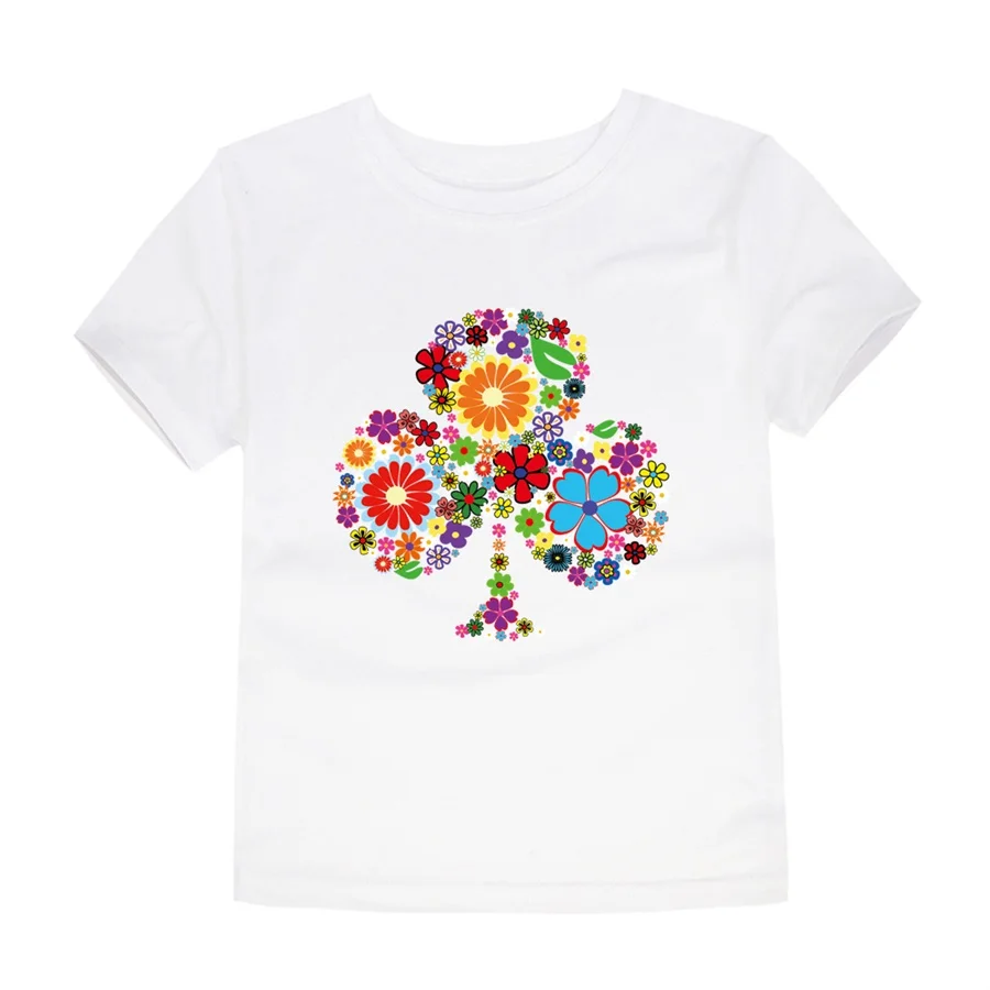 Футболка для мальчиков; футболка для девочек; одежда для детей; хлопковая детская одежда; Летняя Детская короткая футболка с цветочным рисунком; футболки для девочек; топы с цветочным рисунком - Цвет: TTTH11