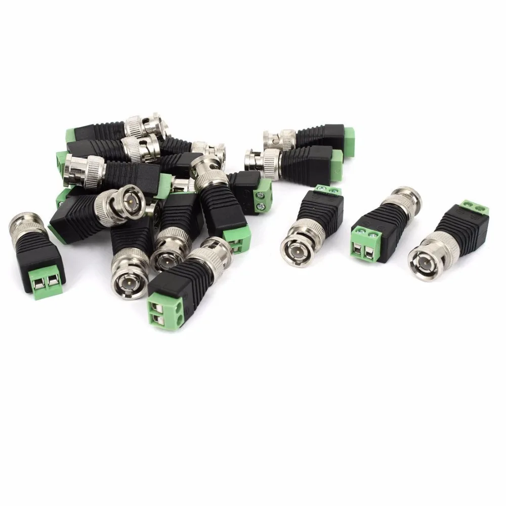 Cat5 To Bnc Male Connector Coax Connector Av Screw Terminal Plug Adapter For Cctv Radio Ham Dvr Camera Plug Connector Types Plug And Play Designplug Converter Aliexpress