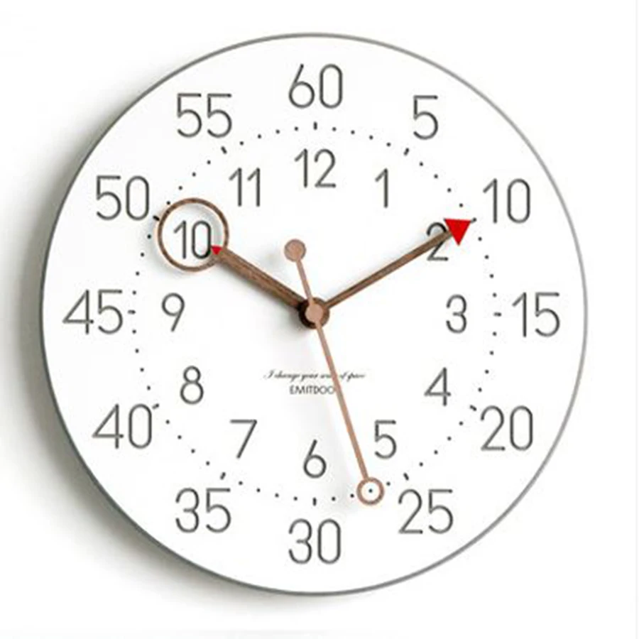 

Blue Quartz Wall Clock Creative Silent Modern Kids Wooden Wall Clock 3d Nordic Design Relogios Parede Farmhouse Decor 2019