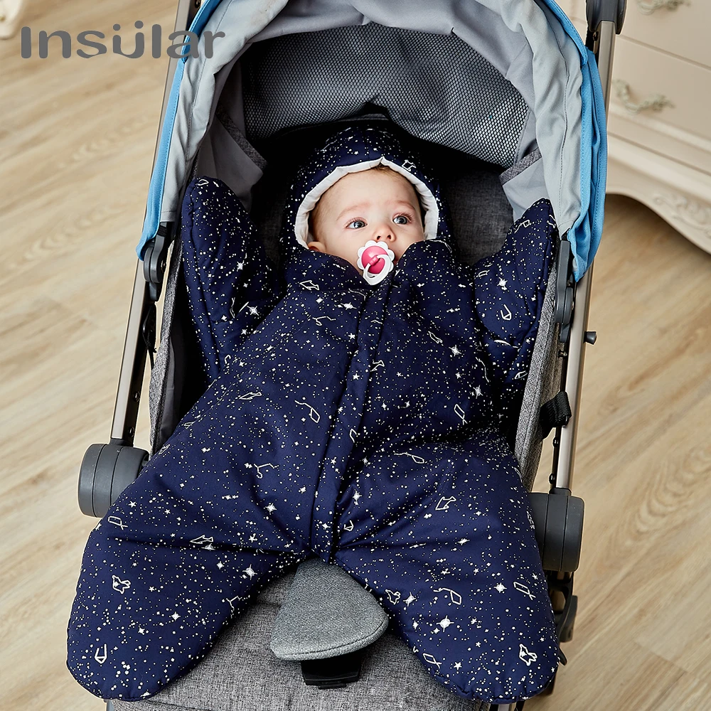 Большой спальный мешок для малышей, мягкий спальный мешок в форме звезды для малышей, детское стеганое одеяло, для пеленания, для коляски, с муфтой для ног, мешок для пеленания, 102x82 см