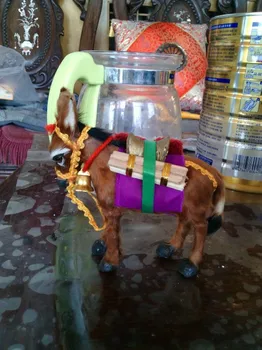 

small cute simulaiton donkey toy polyethylene&furs donkey model gift about 13cmx11cm