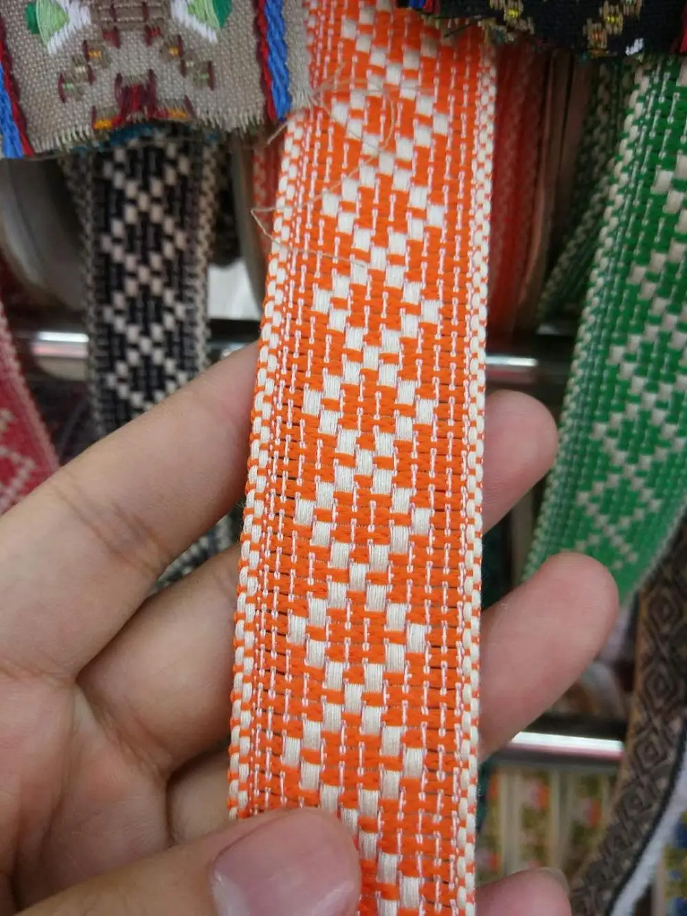 Тесьма хлопок волна лента 3 см широкая лента в этническом стиле Вышивка Стиль отделка аксессуар для сумки/одежды/homedeco - Цвет: Orange