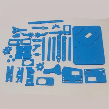 

SWMAKER DIY MeArm - Your Robot - v1.0 laser cut blue transparent color acrylic robot arm plate kit/set 3mm thickness