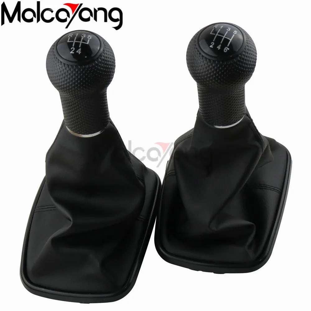 

5 / 6 Speed Car Styling Gear Shift Knob Gaitor Boot VW For Volkswagen BORA GOlf MK4 / 4 IV JETTA GTI 1999-2005 Black Cap