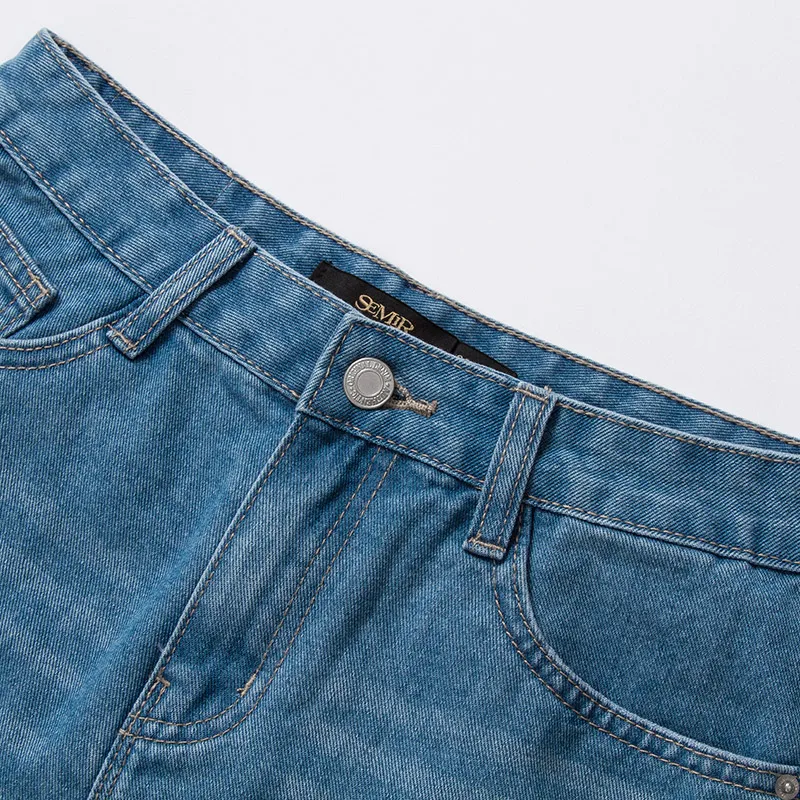 SEMIR модные женские джинсовые шорты винтажные с кисточками рваные высокой талией