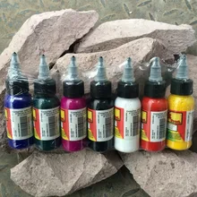 Black Time inks 7 Colors Complete Tattoo Ink Set Pigment Kit 1oz (30ml)