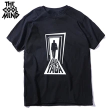 COOLMIND хлопок Повседневная трикотажная Мужская футболка с круглым вырезом крутая летняя свободная Мужская футболка крутая Мужская футболка мужские футболки