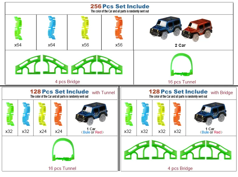 Светящийся гоночный трек изгиб Flex вспышка в темноте сборки гибкий игрушечных автомобилей/165/220/240 шт светящийся гоночный трек Набор DIY головоломки игрушки