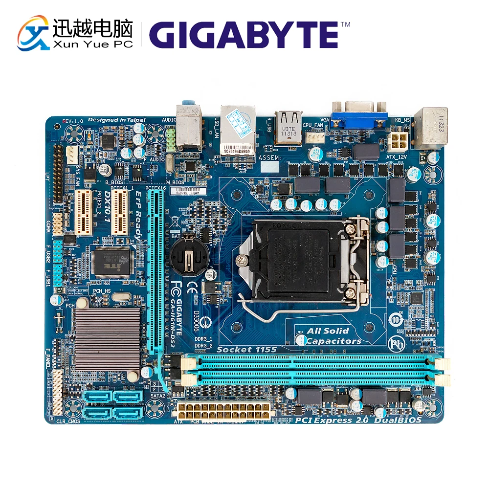 Skup Gigabyte GA H61M DS2 płyta główna pulpitu H61M DS2 H61 LGA 1155 dla Core i3 i5 DDR3 16GB mikro ATX używana płyta główna