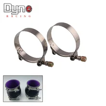 Комплект из 2 предметов, нержавеющая сталь, Т-образный болт, хомут для шланга, турбо, хомут для шланга, 51 мм, нержавеющая сталь, Т-образный болт, хомут для шланга, DP006-51