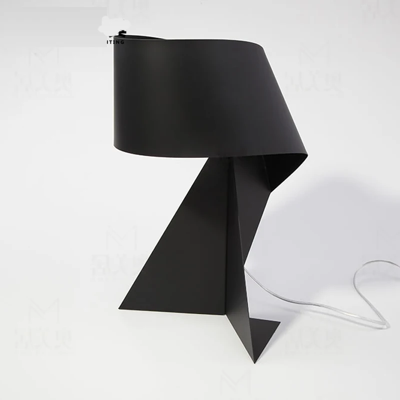 

Iron folding paper light modern simple creative minimalist desk lamp bedroom bed room study studio CL FG319