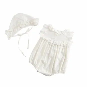 

Newborn Princess Set Baby Girl Clothes Kids Birthday Dress Girls Lace Rompers+Hats Baby Clothing Sets Infant Jumpsuit