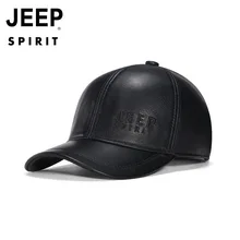 Оригинальная бейсбольная кепка JEEP SPIRIT, мужская Кепка из натуральной кожи, шапка для папы, кожаная Кепка gorras para hombre casquette