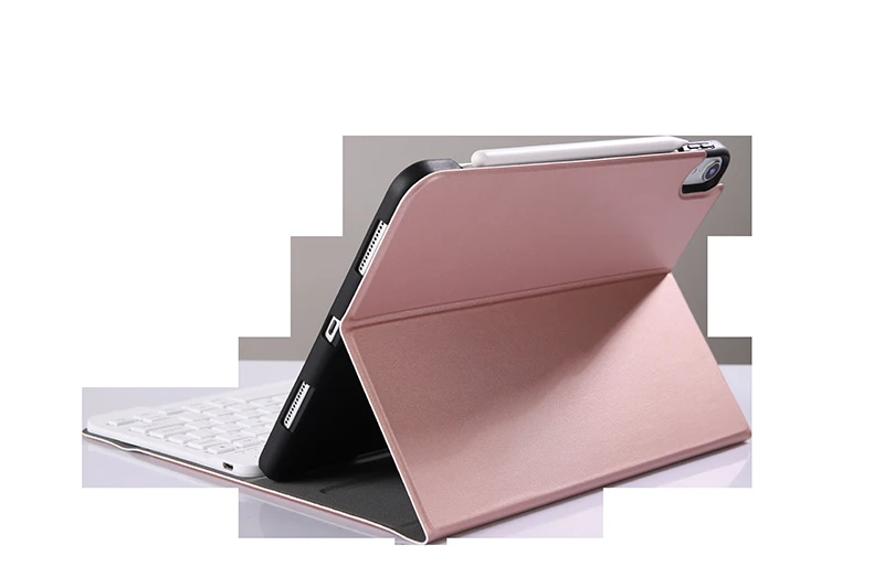 Съемный беспроводной крышка клавиатуры Ultra Slim Магнитный чехол для из искусственной кожи с карандашом слот Apple iPad Pro 11 (2018) Планшеты + ручка
