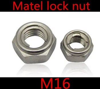 

5pcs/lot DIN985 Stainless steel M16 metal Lock Insert Nut