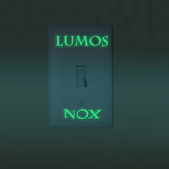 

Hot 1PC night Light Luminous LUMOS & NOX stickers wall sticker for kids rooms wall decals home decoration