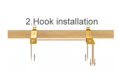 Wash bamboo шторы экологичный элегантный Римский стиль Suncreen Bamboo рольставни - Цвет: Hook Installation