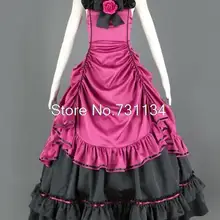 Лидер продаж дешевые красные платья из сатина с кружевами и с открытыми плечами Викторианский Бал платья Готический, викторианской эпохи Стиль бальное платье костюмы для дам