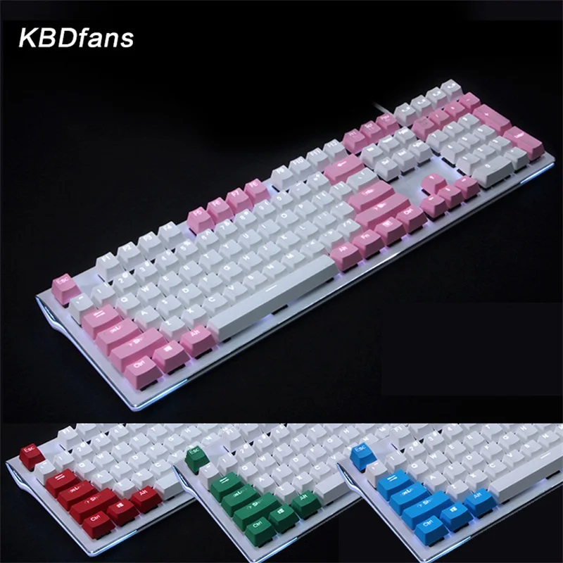 Goedkoop 108 key PBT Double shot Translucidus Backlit Keycaps ANSI KEYCAP Mechanische gaming Toetsenbord