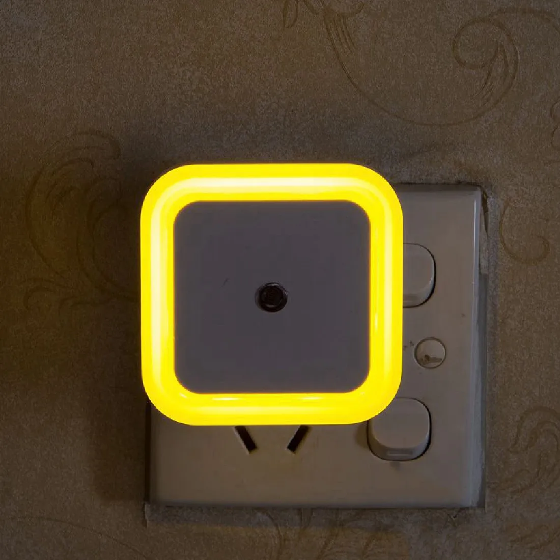Novelty Household Square Auto LED Light Sensor Control Night US Plug Bedroom Lamp For Baby Kids Smart Sleep | Лампы и освещение