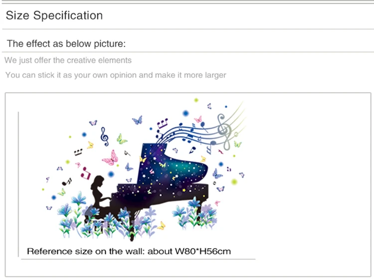 [SHIJUEHEZI] фортепиано девушка Наклейка на стену DIY Фиолетовый Одуванчики цветок настенные наклейки для детской комнаты детская спальня гостиная украшение