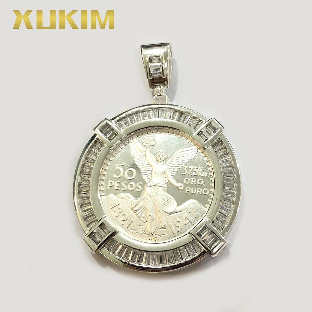 KP01 Xukim ювелирные изделия кулон с монетницей в виде мексиканского песо|Подвески| |