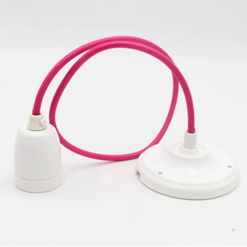 E27 porcelain lamp holder with cord