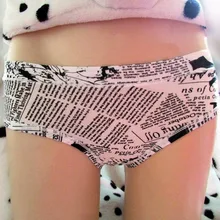 Повседневной микрофибра кружевные трусики с открытой промежностью нижнее бельё для девочек черного и белого цвета новости бумага бамбука; мягкая женская обувь; трусы с геометрическим принтом женские трусики