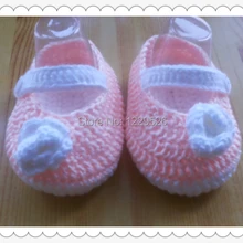 Вязанные крючком пинетки первые Лоферы для ходьбы 0-12 м 12 пар/лот Хлопок Настроить