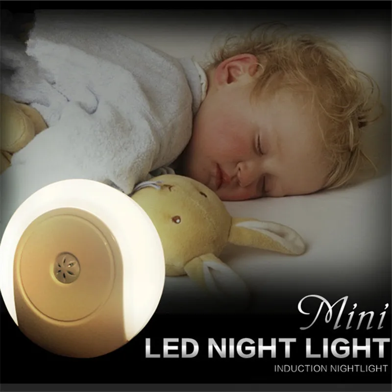 LED ночник Авто Сенсор Smart освещения Управление лампы 110 В 220 В 240 В лампа-ночник для маленьких Спальня подарок