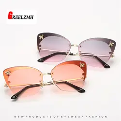 Новые безрамные солнцезащитные очки 2011 Европа и Америка пчела оригинальные солнцезащитные очки кросс-Бордер очки «кошачий глаз» рамка