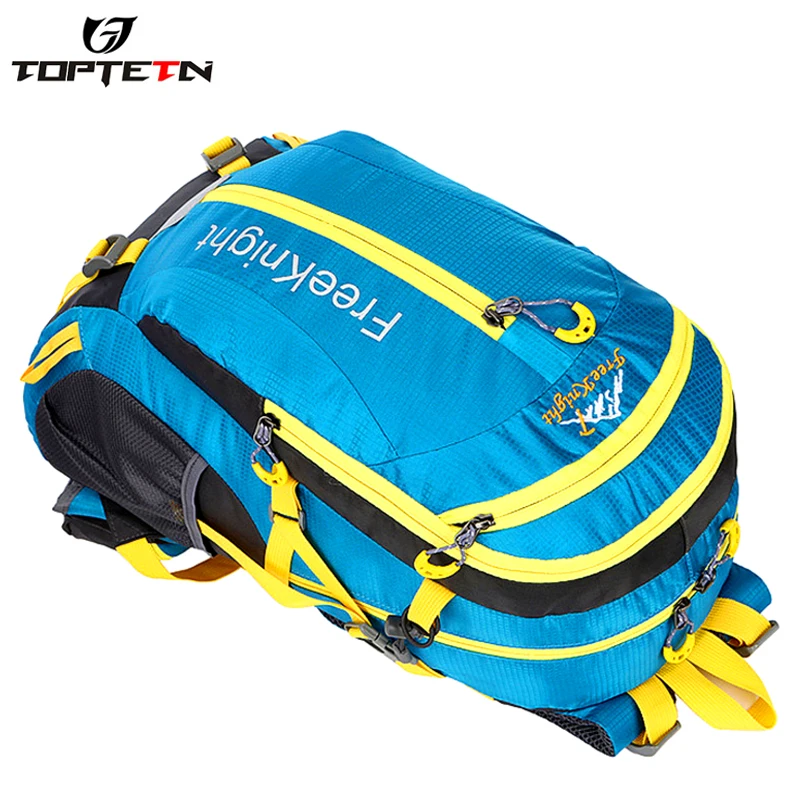 Best TOPTETN New outdoor bicycle equipment fitness large capacity two-color travel bag hiking waterproof scratch-resistant backpack 3