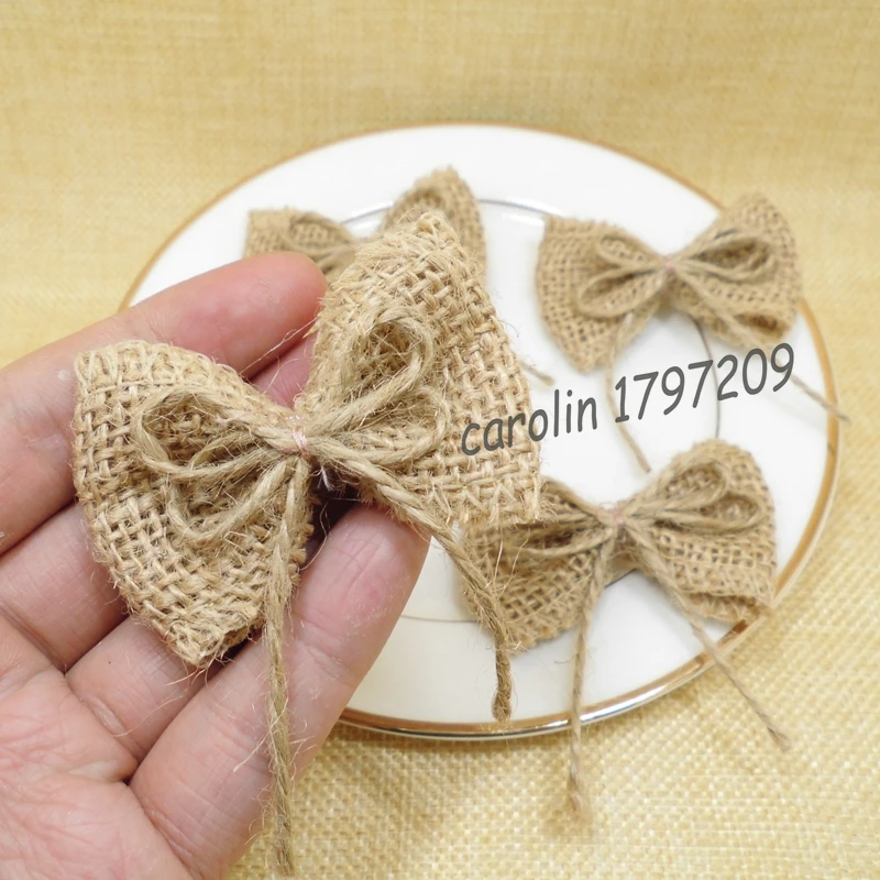 10pcs Lot Natural Jute Burlap Hessian Flower Bow Handmade Rustic Wedding Decor DIY Craft Supplies Vintage Decoration In Party Decorations From 10pcs Lot Natural Jute Burlap Hessian Flower Bow Handmade Rustic Wedding Decor DIY Craft Supplies Vintage Decoration In Party Decorations From