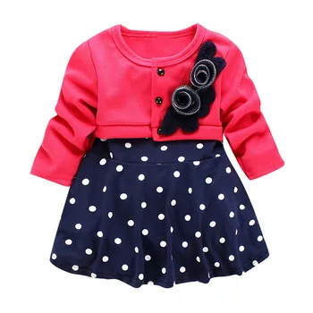

Toddler Baby Dress Long Sleeve Floral Polka Dots Party Princess Dress Tops Sukienka Niemowleca Baby Dresses Girl