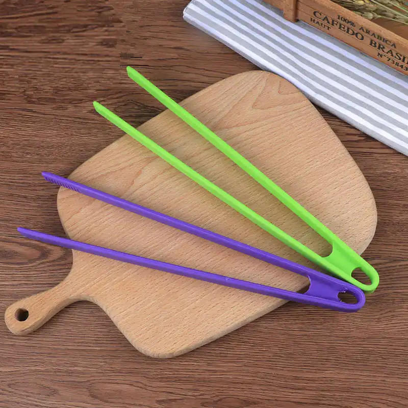 

DoreenBeads Random Color Silicone Food Tongs Long Size Steak Clamp Ice Baking Bread BBQ Clip Kitchen Cooking Utensil Tool 1PC