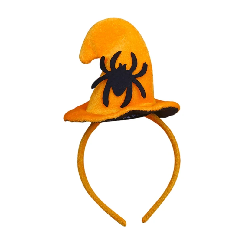 

Halloween Head Buckle Witch Hat Show Party Props Headband Witch Dress Up Witch Pumpkin Hat Party Decor