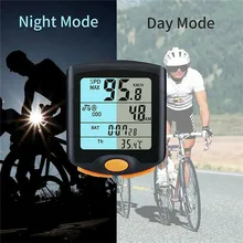 BOGEER Bicycle Computer Wireless Bike Computer Speedometer Digital Odometer Stopwatch Thermometer LCD Backlight Rainproof Black new arrival odometer bike meter speedometer digital lcd bicycle computer clock stopwatch