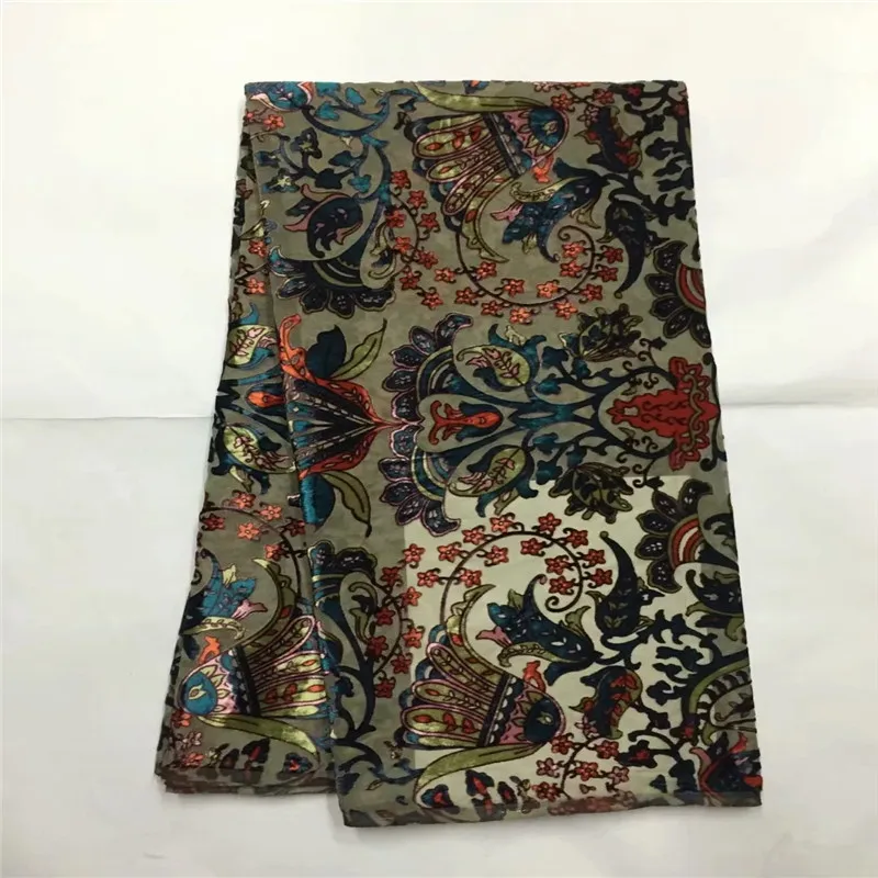 Африканская шелковая выгоревшая фланелевая бархатная ткань перспективная шелковая ткань для одежды шелковая бархатная ткань шелковая ткань LXE102111