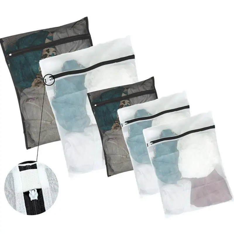 5 Pieces Pack Mesh Laundry Bags Small Large Wash Bag for Bra Delicates