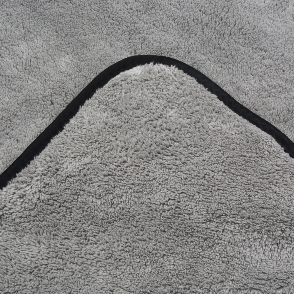 Sinland плюшевые плотной микрофибры Полотенца автомобиль воском полировка, Мытье очистки Полотенца 60x90 см серый