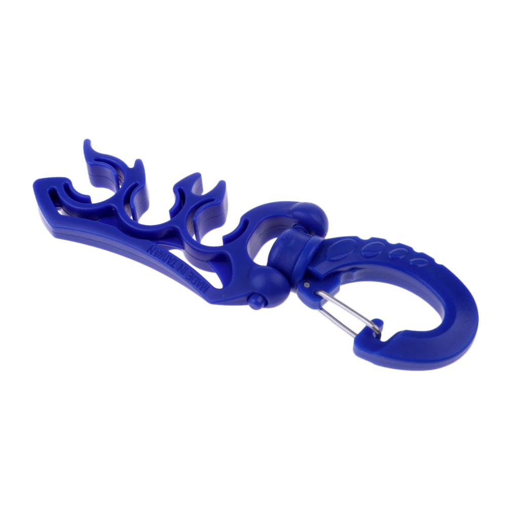 Durable Nylon Triple 3 Hose Holder Regulator Gauge Octopus Retainer & Clip for Underwater Scuba Diving Diver Water Sports