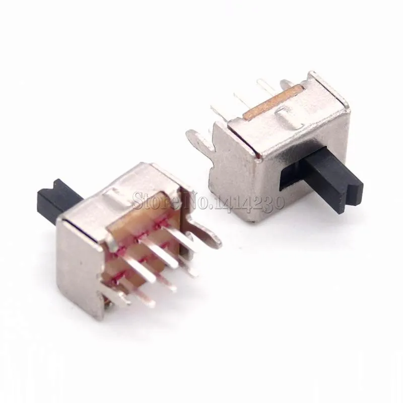 

10PCS Toggle switch SS22D07 2P2T 6Pins DPDT Vertical Handle high 4mm SS22D07VG4