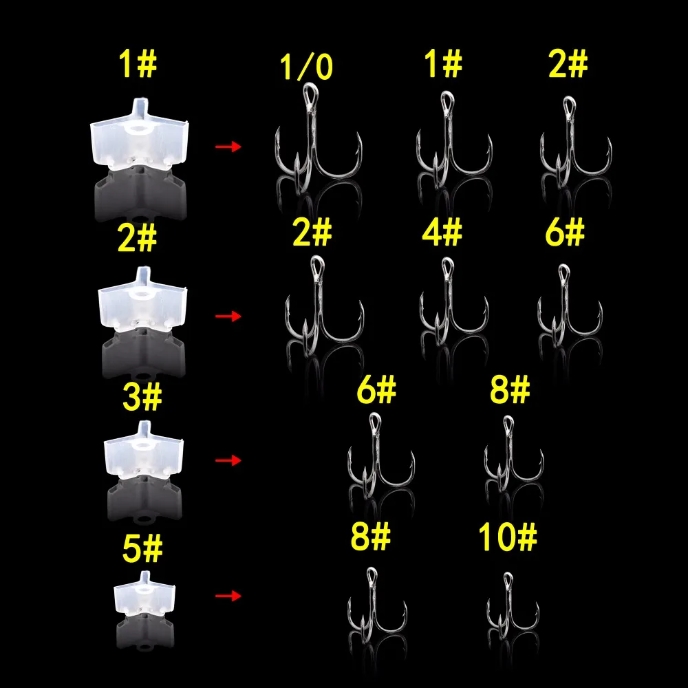 20pcs Trulinoya Treble Grip Hook Protect Case Fishing Hook