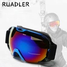 RUADLER лыжные очки двухслойные УФ Анти-туман большая Лыжная маска очки для катания на лыжах для мужчин и женщин Снег Сноуборд очки
