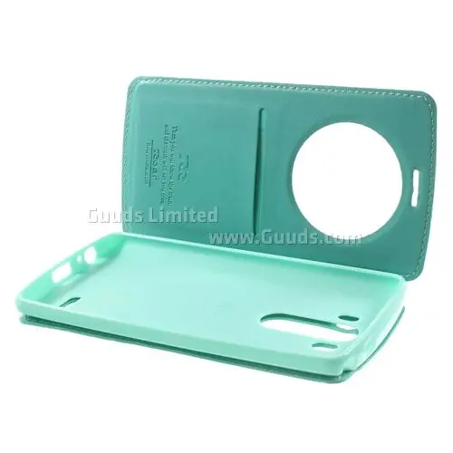 Roar Korea Noble Quick Circle Leather Flip Cover for LG G3 D850 D855 LS990 - Cyan