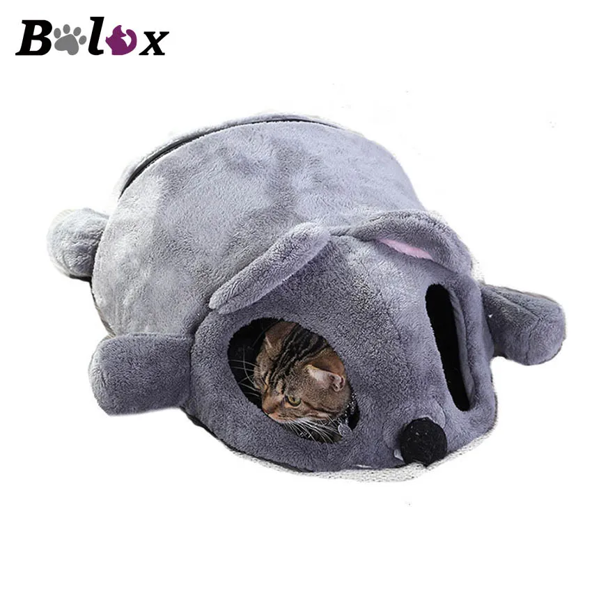 BOLUX Dog Bed Kennels Cute Mouse Shape For Kitty Rabbit And Warming Nest Kitten Small Animals With Soft Material | Дом и сад